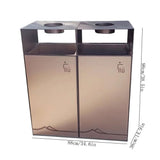 uP9sF2mD Outdoor Garbage Can Commercial Trash Can Metal Waste Bin with Ashtray Outdoor Trash Can