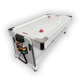 7ft Pool Table Air Hockey 3 in 1 Pool Table White with Green Felt - Emerald