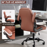 Nexthro Executive Office Chair PU,Leather Office Chair with Wheels,360° Swivel Rolling Chair with Padded Arms, Ergonomic Computer Chair