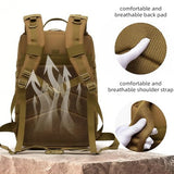 aiGear 50L Military Tactical Backpack 3 Days Assault Pack Large Day Backpack for Men Molle Army Bug Out Bag Waterproof Heavy Duty Hiking Trekking Rucksack - Green Camo