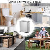Kitchen Trash Can 16 Gallon 60L Dual Stainless Steel Garbage and Recycling Can with Foot Pedal for Kitchen