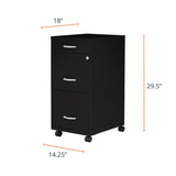 Lorell LYS SOHO Box/File/File 3-Drawer Mobile File Cabinet