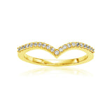 Oseew 0.35CT Lab Grown Diamond Wedding Band For womens Stackable Bands and Wedding Rings(yellow gold) Engraving text