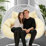 lihtsofty Double Egg Chair Cushion Replacement 55x35in -Thickened Waterproof Removable Double Hanging Egg Chair Cushions