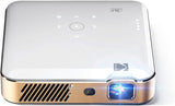Kodak Luma 500 Mini Projector | 1080p Full HD Portable Outdoor Projector with Wi-Fi, Bluetooth, HDMI & USB | Google TV 11.0 OS, Netflix Certified, Chromecast Built-In, 150 Lumens, 150” Display