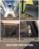 FanttikOutdoor Zeta C8 Pro Camping Tent 8 Person Instant Cabin Tent Setup in 60 Seconds with Rainfly & Windproof Portable with Carry Bag for Family Camping & Hiking, Khaki