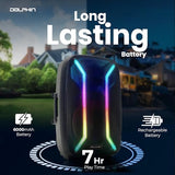 Dolphin Elite 2115R: High-Powered 15" Portable Bluetooth Party Speaker – Rechargeable with Multicolor LED Lights, XLR & AUX Inputs, Long-Lasting Battery, and Monster Bass