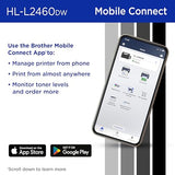 Brother HL-L2460DW Wireless Compact Monochrome Laser Printer with Duplex