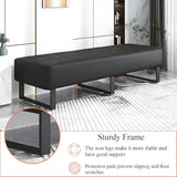 Waiting Room Bench Faux Leather Office Guest Chair Upholstered Lobby