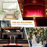 Customized Clear Church Pulpit with Wheels, 46”Transparent Church Podium