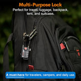 Open Alert TSA Approved Luggage Locks, 6 Pack, Easy Read Dials with Alloy Body.