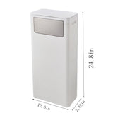 WanWanKa Bathroom Trash Can with Lid,Skinny 6 Gallon,White