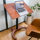 Mobile Podium, Pneumatic Standing Desk, Adjustable Podium Stand, Lectern Portable with Wheels