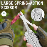 BIBURY Multitool Pliers Pro BI2045, Foldable Multitools with Replaceable Wire Cutters and Saw, Stainless Steel Multi Tool w/Upgraded Scissors and Screwdriver Set, Ideal for Camping, Hiking, Survival