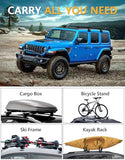Tuyoung Roof Rack Cross Bars Lockable Compatible with Jeep Wrangler JK JL Gladiator JT 2007-2026, 2 & 4 Door 220lbs Heavy Duty Aluminum Crossbars Rooftop Kayak Bike Luggage Racks