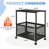 Lateral File Cabinets Rolling File Cart, Mobile Hanging File Cabinet with Wheels