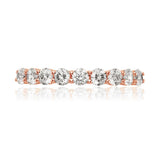 Oseew 0.35CT Lab Grown Diamond Wedding Band For womens Stackable Bands and Wedding Rings Eternity Band Ring for women (rose gold)