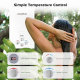 CAMPLUX Propane Water Heater, 2.11GPM Portable Water Heater for Camping, 55,000 BTU Portable Hot Water Heater Outdoor, BW211, White