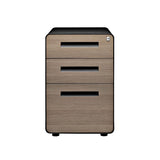 Laura Davidson Furniture Stockpile 3 Drawer File Cabinet with Lock - Under Office Desk Metal Filing Cabinet