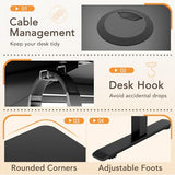 Electric Height Adjustable Standing Desk Large Sit Stand Up Desk Home Office Computer Desk
