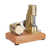 MechPuConToy Mini Brass Piston Power Hammer Model Industrial Forging Machine (Motor Drive Version)