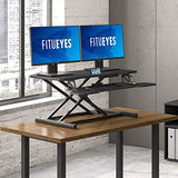 Height Adjustable Standing Desk 36” Wide Sit to Stand Converter Stand Up Desk Tabletop Workstation for Laptops