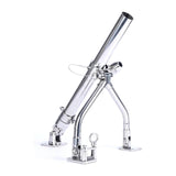 (Pair of) Marine Grade Stainless Steel Fishing Outrigger Rod Holder Mirror Polish Adjustable Pole Boat Hardware(Small-a Pair)