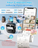 Phomemo Label Maker, M220 Thermal Label Printer, 80mm Portable Bluetooth Barcode Printer