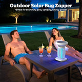 OnBeam Solar Bug Zapper Outdoor, Mosquito Zapper Outdoor Waterproof Electric Fly Zapper Rechargeable Mosquito Killer with Solar Panel, 4200V Fly Trap Indoor for Home Backyard, Patio, Garden, Camping