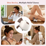 4D Neck Massager,Shoulder Hot Compress Massager, a wireless and portable massager that simulates human hand operation,suitable for relieving neck pain and relaxing muscles,with 3 adjustment modes.