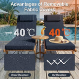 Outdoor Lounge Chair mat, 71 inches x 21 inches, Waterproof Chaise Lounge Cushion with Anti-Loss Pillow