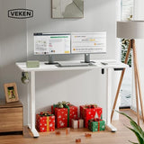 Veken 55 Inch Large Electric Standing Desk,Sit to Stand Up, Heights Adjustable