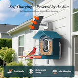 DOCOON Smart Bird Feeder with Camera, 2K HD AI Identify Birds Species, Bird Watching Camera with Solar Panel, Gift for Mom Dad Birdlovers