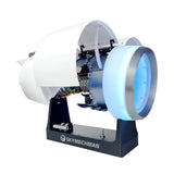 Turbofan Engine Model Kit That Works, 1/24 Scale DIY Assembly 3D Printed Functional Simulation A38X Aircraft Turbofan Engine Model Kit with Variable Speed, Desktop Display for Mechanical Science