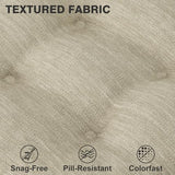 Dining Chair Cushions Set of 4, Dual-Layer Memory Foam Kitchen Chair Cushions, 16.5 x 16.5 x 3.5in, 4 Pack, Beige