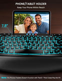 MA22 Pro Wireless Keyboard and Mouse Combo - Ergonomic Wave Keyboard with Soft Leather Wrist Rest