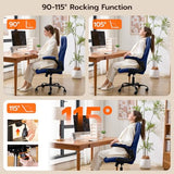 Ylzyxal Office Desk Chair, Ergonomic Computer Chair with Padded Flip-Up Arms 60° Swivel Rolling Wheels for Work