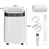 TROPOW Portable Air Conditioner,10000 BTU for Rooms up to 450 Sq. Ft.,3-in-1 design,Featuring 3 Speed Settings, Energy Efficiency, Low Noise Operation, and Timer,White and Grey