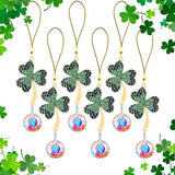 6 Pcs Shamrock Ornaments St Patrick's Day Tree Hanging Decor