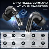 Wireless Earbuds with Smart Touch Screen & 180° Rotating Case – Bluetooth 5.4 Headphones