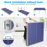 GarveeLife Professional Outdoor Table Tennis Tables,6x3 ft Indoor/Outdoor Portable Ping Pong Table Game with Net for Adults/Teens,2 Table Tennis Paddles and 3 Balls
