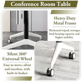 vhdurike 8pcs,47 * 20 * 30in, Folding Conference Table, Portable Flip Top Mobile Training Table