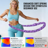 SOHIDAS Soft Hula Hoop for Adults 3.3lb Weighted Hula Hoops for Women Weight Loss Pilates Equipment Infinity Hoop Soft Spring Weighted Hoop, Purple