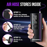 Tire Inflator Portable Air Compressor - Portable Cordless Mini Air Pump with Digital Pressure Gauge, 150PSI 3X Fast Inflation
