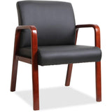 Lorell Guest Chair, Black/Mahogany
