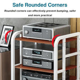 Slish 5-Tier Black AV Cabinet - Ma Rack for TV, Record Player & Accessories - Perfect Home Entertainment Sto Solut
