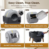 GTPLAYER Automatic Self-Cleaning Cat Litter Box, 2026 Upgraded 66L+18.6L Extra-Large Covered Smart Box with App Control, Safety Sensor System, Easy-Clean Waste Bin, Ideal for Multi-Cat Homes, Grey