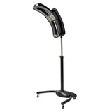 Orbiting Infrared Hair Dryer, Adjusting Angle Styling Perming Dryer with Swivel Caster Rolling Base, Freestanding Salon Hair Dryer with Temperature & Time Control (Black)