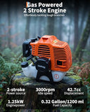 43CC Gas Powered Pole Saws, 2-Stroke Gas Pole Saws for Tree Trimming with 12in Cutting Bar, with Extendable Pole to Height Reachable 9.5 ft Chainsaw Tree Trimmer