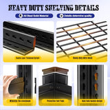Set of 4 Garage Shelving Heavy Duty Storage Shelves, Adjustable Metal Shelving Unit